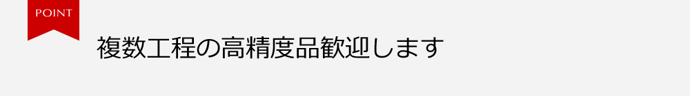 複数工程の高精度品歓迎します